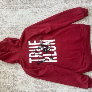 True Religion Men's Graphic Crewneck Hoodie - Red